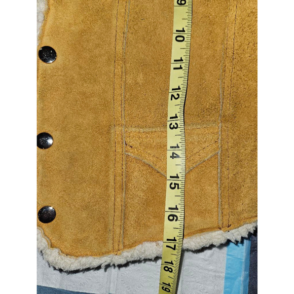 Vintage Unisex Kids Brown Leather Vest Size M (Made in Mexico) - Picture 9 of 11